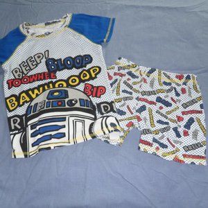Disney Store R2-D2 Star Wars Boys PJ Set Size 8